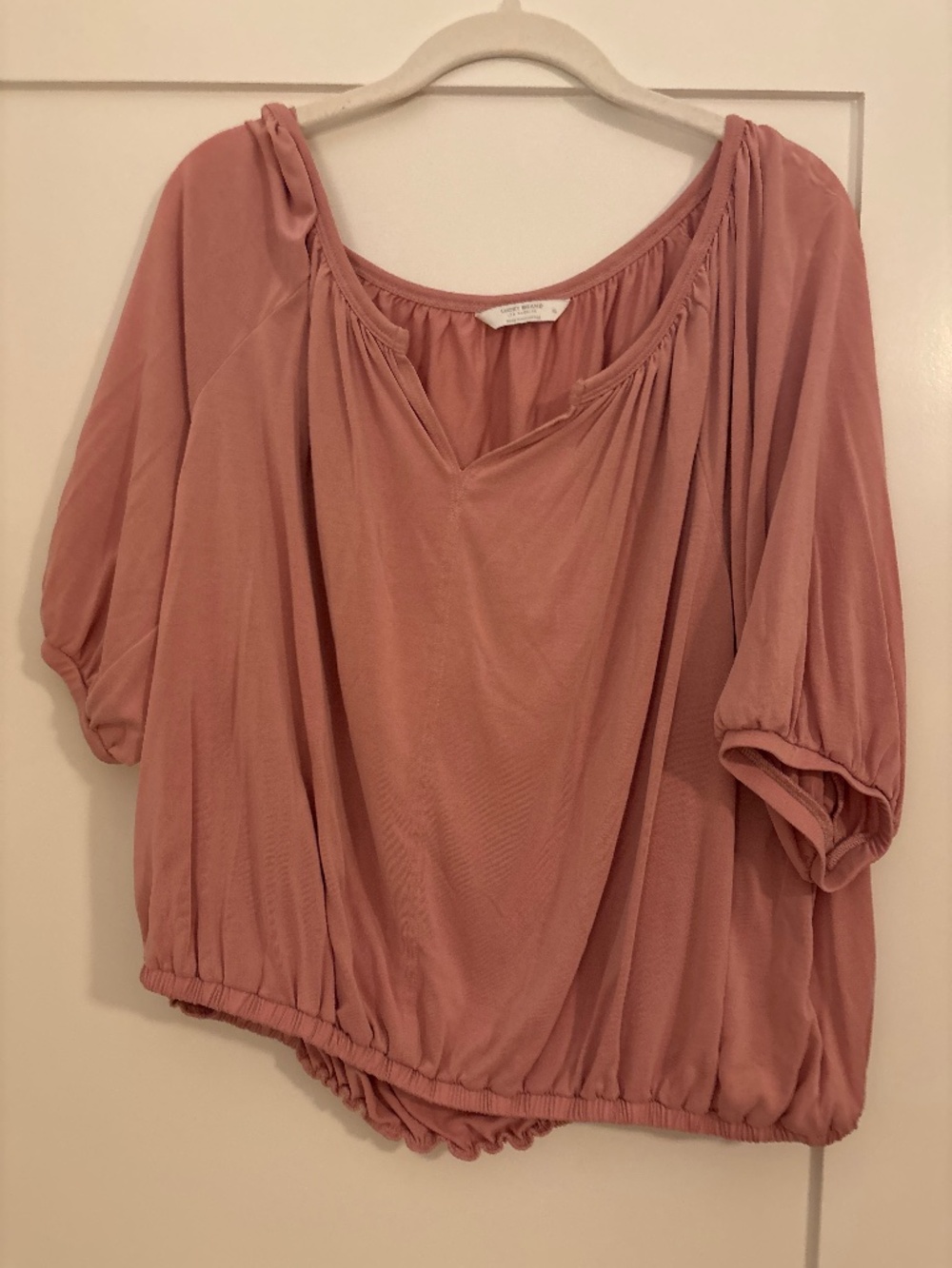 Lucky Brand pink short sleeve bubble top
